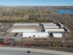 A well-maintained self-storage facility